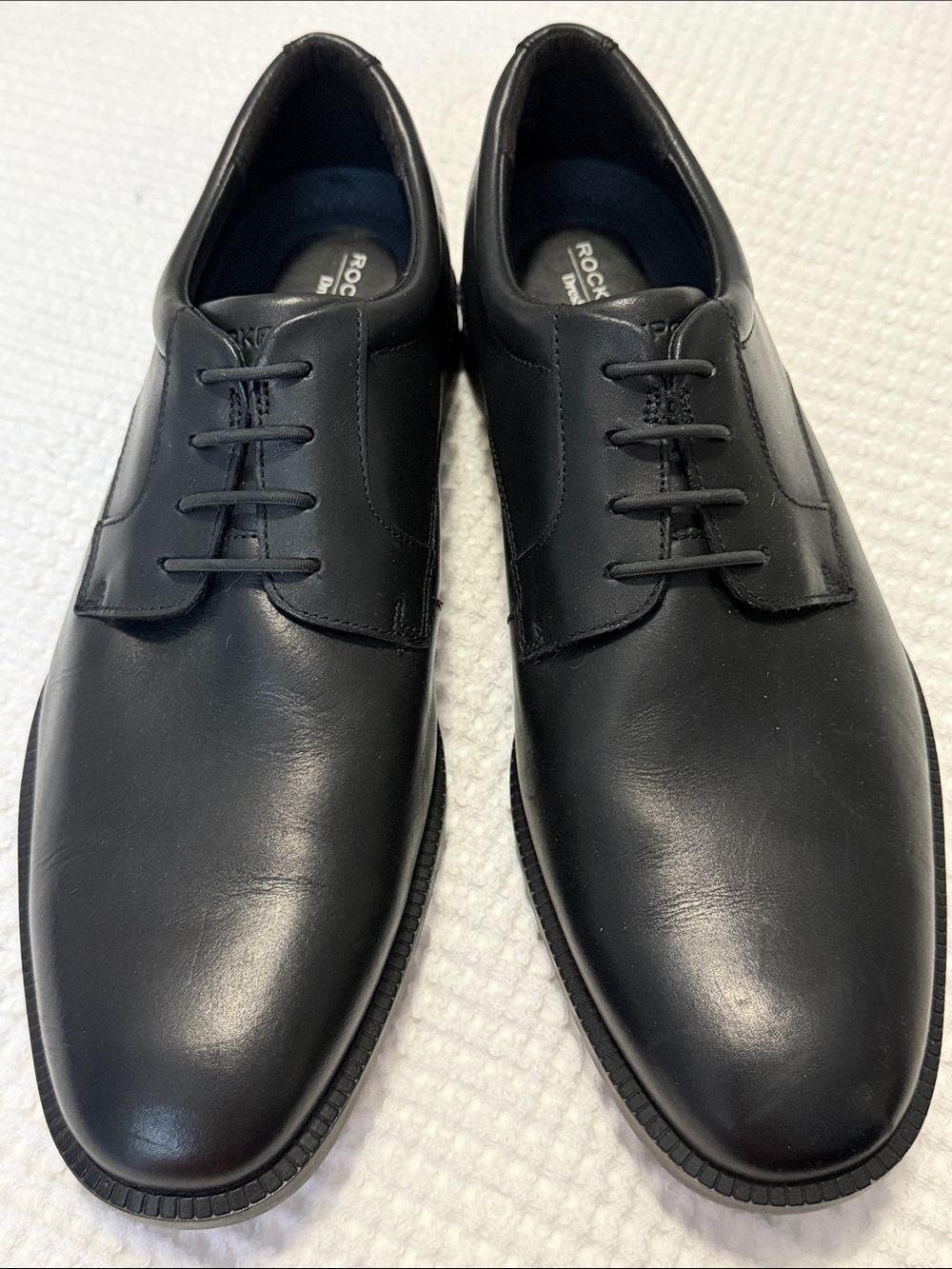 Rockport Black Leather Men's Derby Dress Shoes